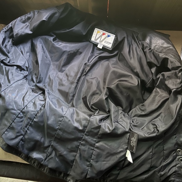 Wilson’s 80s 90s Puff sleeve Power Shoulder Leather Jacket Snap Corset Moto S - Picture 5 of 9